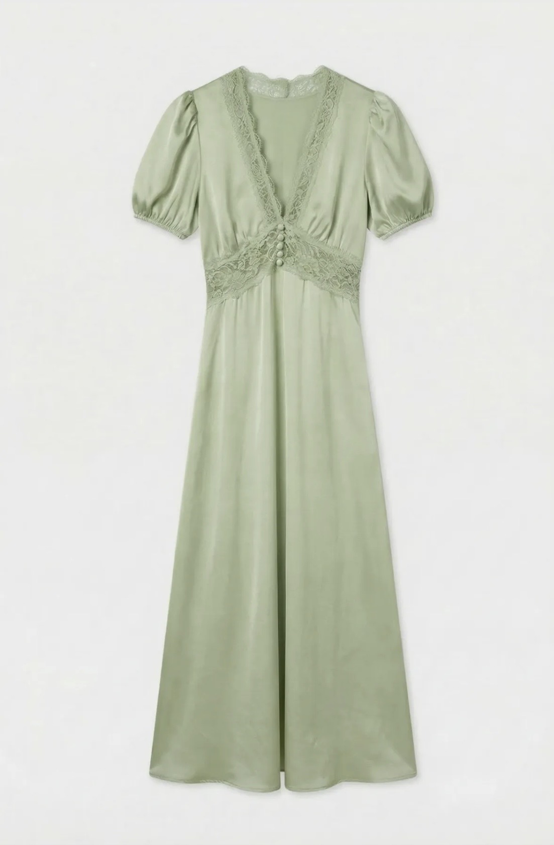 Satijnen maxi dress